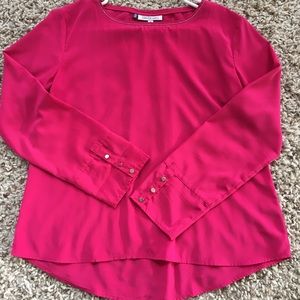 Pink long sleeve women’s top, size Medium